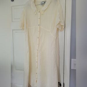 Vintage Angelheart Designs by Jeanne Engelhart Cream Cottagecore Prairie Dress